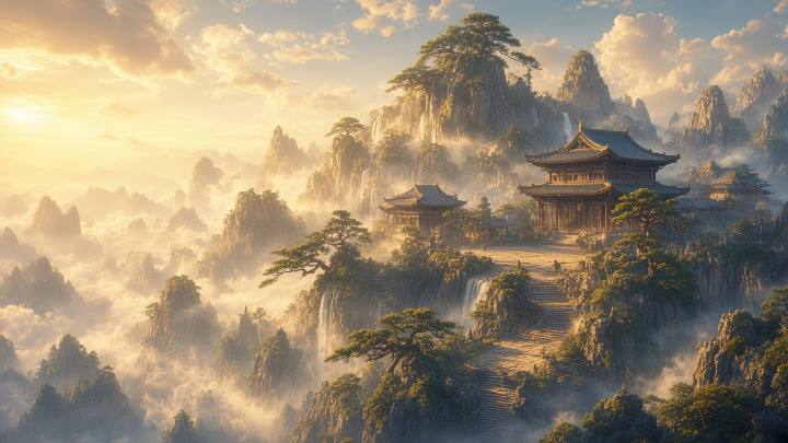 山寺晨钟