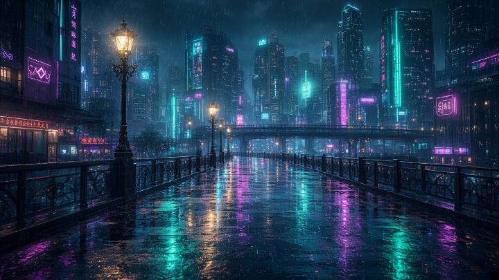 雨夜天桥